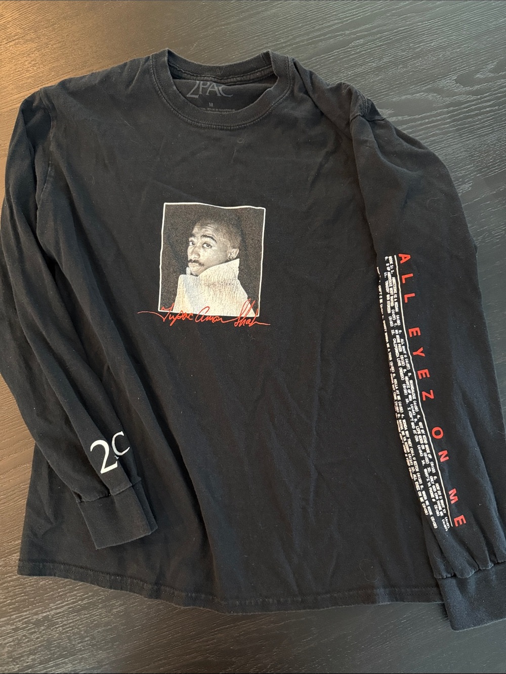 Vintage Black 2Pac 'All Eyez On Me' Long Sleeve Tee
